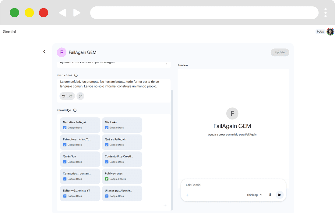 Captura visual del módulo de gestión de archivos con IA